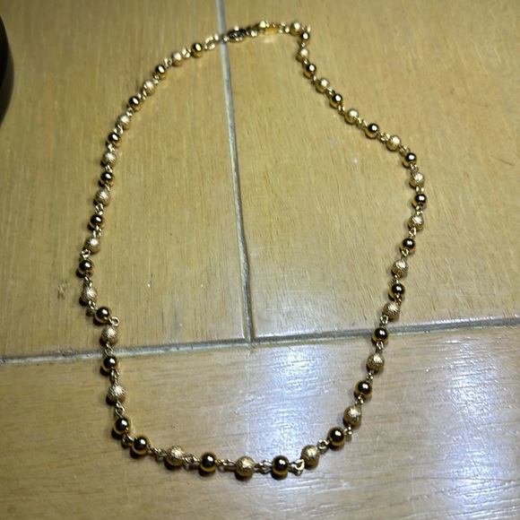 🌼Vintage Signed Napier Gold Tone Ball Bead Necklace   Estate Jewelry - Picture 1 of 5